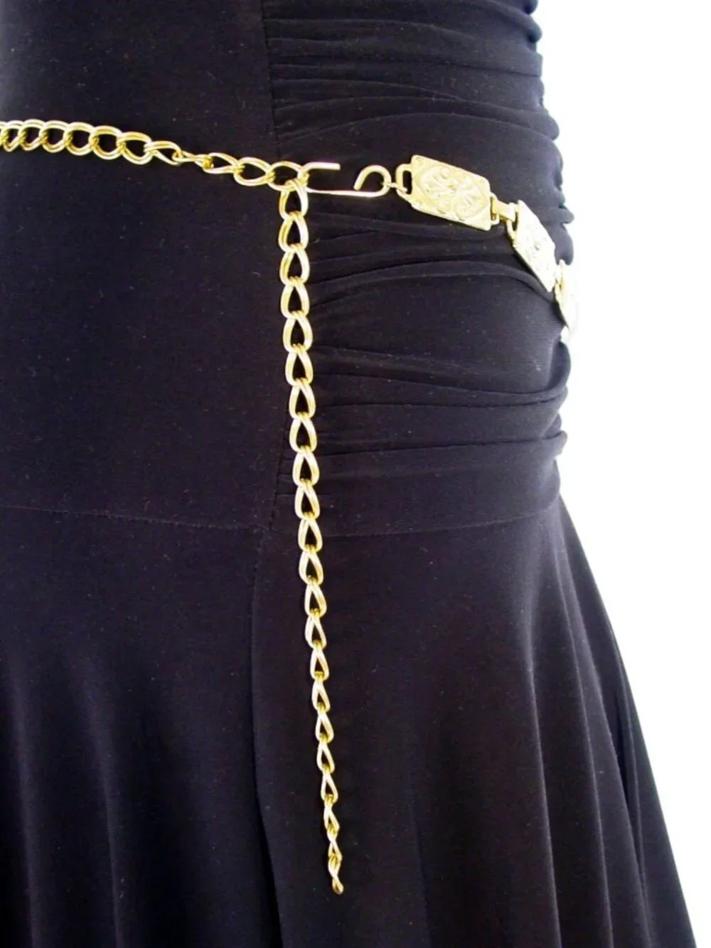 BOHEMIAN Gold-Plated Metal Chain Link Belt Women's O/S (up to 38 inches) - Picture 4 of 7